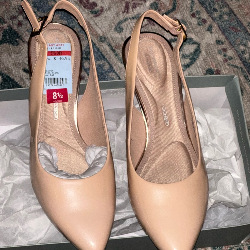 Rockport Sling Back Kitten Heels